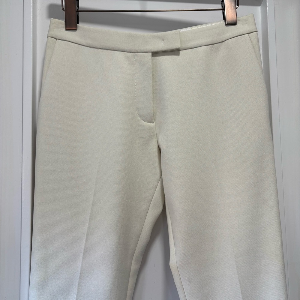 Ann Taylor Ivory Cream Stretch Slim Ankle Pants Size 6 - Picture 2 of 15